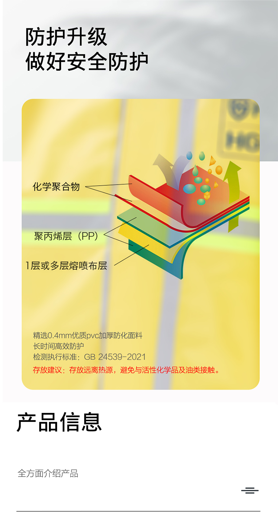 海固HG-1WP喷射液密型化学防护服 半封闭一级酸碱类化学品防护（不含防毒面具）