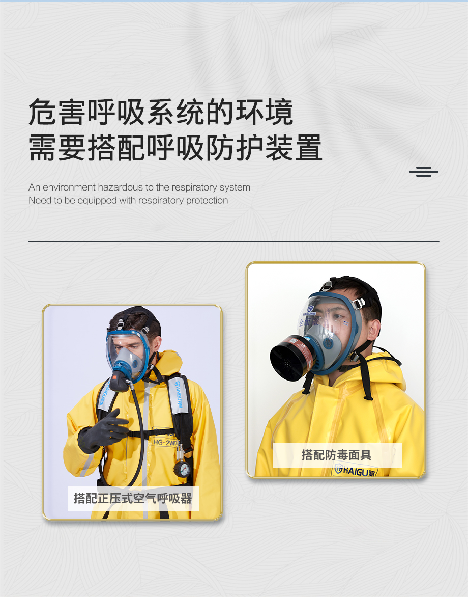 海固HG-2WP喷射液密型化学防护服 二级半封闭酸碱类化学品防护（不含防毒面具）