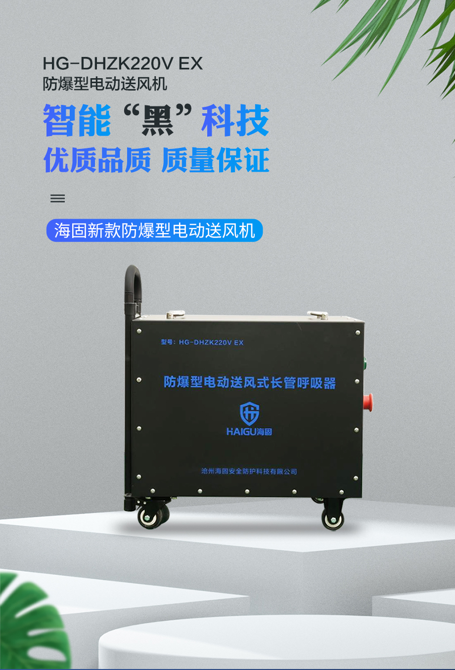 海固HG-DHZK 220V EX防爆型电动送风长管呼吸器 