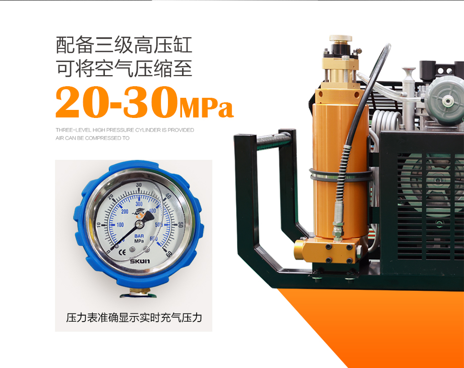 海固HG-CQ100A高压压缩机 正压式空气呼吸器充气泵