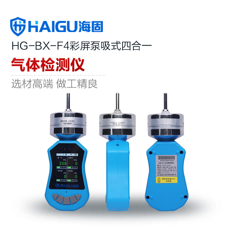 海固HG-FB4彩屏泵吸式四合一气体检测仪